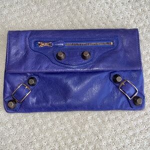 Balenciaga leather clutch purse in purple - send your best offer :)